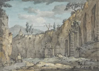 Charrette à bœufs dans la grotte de Posillipo, c.1770